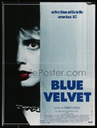 7t0302 BLUE VELVET French 15x21 1987 directed by David Lynch, Isabella Rossellini, Kyle McLachlan!