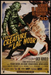 7t0305 CREATURE FROM THE BLACK LAGOON French 16x24 R2012 art of monster holding sexy Julie Adams!