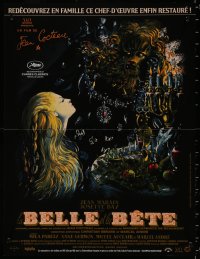 7t0330 LA BELLE ET LA BETE French 16x21 R2013 Jean Cocteau's classic fairy tale, cool Malcles art!