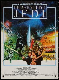 7t0346 RETURN OF THE JEDI French 15x21 1983 George Lucas classic, different Michel Jouin sci-fi art!