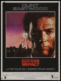 7t0353 SUDDEN IMPACT French 16x21 1983 Clint Eastwood is at it again as Dirty Harry, great image!