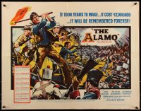 7t0373 ALAMO 1/2sh 1960 Brown art of John Wayne & Richard Widmark in the Texas War of Independence!