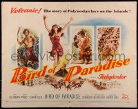 7t0379 BIRD OF PARADISE 1/2sh 1951 art of barechested Louis Jourdan & tropical sexy Debra Paget!