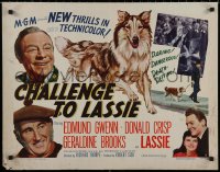 7t0385 CHALLENGE TO LASSIE style B 1/2sh 1949 classic canine Collie is wanted by the law, wacky image!