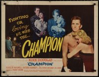7t0386 CHAMPION style A 1/2sh 1949 boxer Kirk Douglas with Marilyn Maxwell, boxing classic!