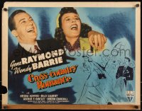 7t0391 CROSS COUNTRY ROMANCE style A 1/2sh 1940 close portrait of Gene Raymond & Wendy Barrie + art!
