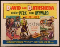 7t0393 DAVID & BATHSHEBA style A 1/2sh 1951 Gregory Peck broke God's commandment for Hayward!