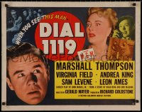 7t0397 DIAL 1119 style A 1/2sh 1950 sexy Virginia Field, Marshall Thompson, film noir!