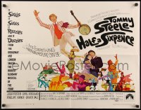 7t0413 HALF A SIXPENCE 1/2sh 1968 McGinnis art of Tommy Steele with banjo, from H.G. Wells novel!