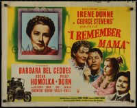 7t0419 I REMEMBER MAMA style A 1/2sh 1948 Irene Dunne, Barbara Bel Geddes, directed by George Stevens