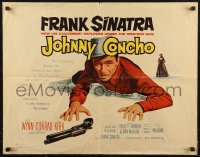 7t0424 JOHNNY CONCHO style A 1/2sh 1956 art of western cowboy Frank Sinatra crawling toward gun!