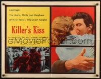 7t0426 KILLER'S KISS 1/2sh 1955 early Stanley Kubrick noir set in New York's Clip Joint Jungle!