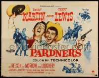7t0446 PARDNERS style B 1/2sh 1956 great full-length image of cowboys Jerry Lewis & Dean Martin!