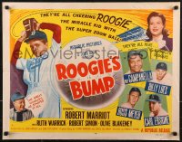 7t0458 ROOGIE'S BUMP style A 1/2sh 1954 starring real life Brooklyn Dodgers baseball players!