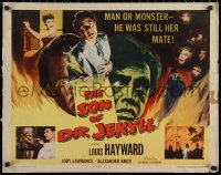 7t0468 SON OF DR. JEKYLL 1/2sh 1951 Louis Hayward, Jody Lawrance married a monster, great image!