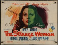 7t0471 STRANGE WOMAN style B 1/2sh 1946 directed by Edgar Ulmer, art of Hedy Lamarr, Ben Ames Williams!