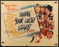 7t0479 THANK YOUR LUCKY STARS 1/2sh 1943 Errol Flynn, Humphrey Bogart, Bette Davis & more pictured!