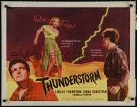 7t0481 THUNDERSTORM style A 1/2sh 1956 a tempest lies flesh-deep in bad sexy Linda Christian!
