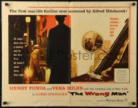 7t0500 WRONG MAN 1/2sh 1957 Henry Fonda, Vera Miles, Alfred Hitchcock, cool side view mirror art!
