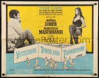 7t0501 YESTERDAY, TODAY & TOMORROW 1/2sh 1964 sexy Sophia Loren, Marcello Mastroianni, De Sica
