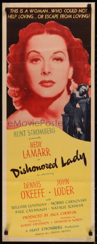 7t0539 DISHONORED LADY insert 1947 close up of super sexy Hedy Lamarr who could not help loving!