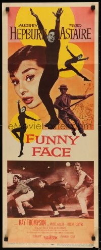 7t0552 FUNNY FACE insert 1957 sexy Audrey Hepburn close up & full-length + Fred Astaire!