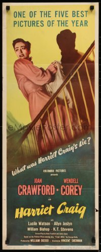 7t0559 HARRIET CRAIG insert 1950 Joan Crawford has to face the consequences of her lie!