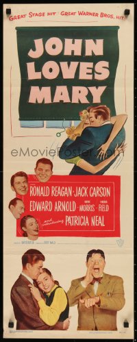 7t0576 JOHN LOVES MARY insert 1949 Ronald Reagan, Jack Carson, Edward Arnold, Patricia Neal