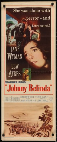 7t0577 JOHNNY BELINDA insert 1948 Jane Wyman was alone with terror and torment, Lew Ayres