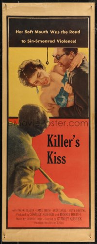 7t0580 KILLER'S KISS insert 1955 early Stanley Kubrick noir set in New York's Clip Joint Jungle!