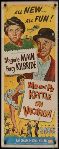 7t0591 MA & PA KETTLE ON VACATION insert 1953 wacky hillbillies Marjorie Main & Percy Kilbride!