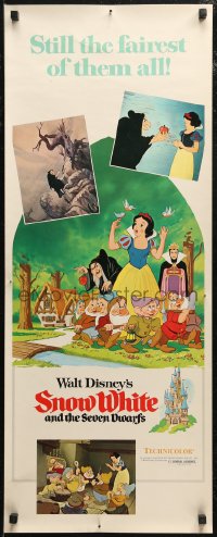 7t0626 SNOW WHITE & THE SEVEN DWARFS insert R1975 Walt Disney animated cartoon fantasy classic!