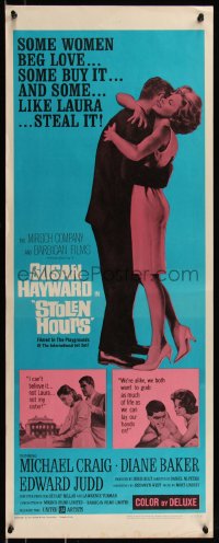 7t0631 STOLEN HOURS insert 1963 Susan Hayward, they say she uses men like pep-up pills!