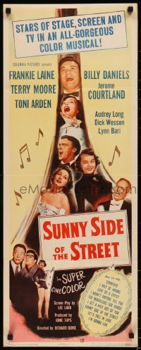 7t0635 SUNNY SIDE OF THE STREET insert 1951 Frankie Laine, Billy Daniels & Terry Moore!