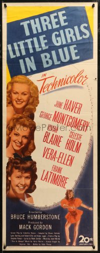 7t0641 THREE LITTLE GIRLS IN BLUE insert 1946 sexy June Haver, Vivian Blaine & Vera-Ellen!