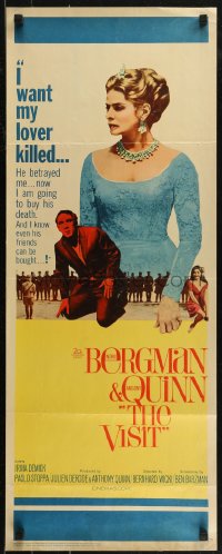 7t0654 VISIT insert 1964 close-ups of Ingrid Bergman & Anthony Quinn!