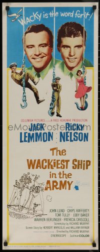 7t0655 WACKIEST SHIP IN THE ARMY insert 1960 Jack Lemmon & Ricky Nelson, the ocean roars & so will you!