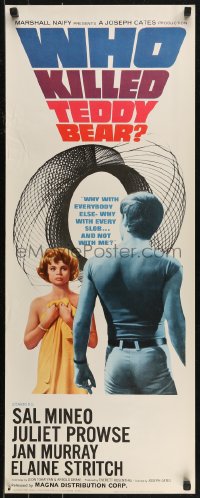 7t0659 WHO KILLED TEDDY BEAR insert 1965 Juliet Prowse sleeps with every slob, but not Sal Mineo!