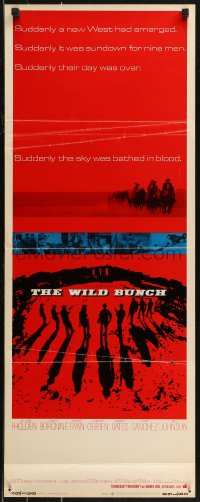 7t0660 WILD BUNCH insert 1969 Sam Peckinpah cowboy classic, William Holden & Ernest Borgnine!