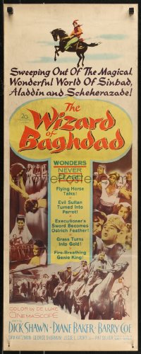 7t0663 WIZARD OF BAGHDAD insert 1960 Dick Shawn, behold the wonders that never cease!