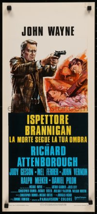 7t0879 BRANNIGAN Italian locandina 1975 Douglas Hickox, different art of John Wayne in England!