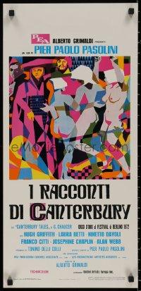 7t0883 CANTERBURY TALES Italian locandina 1972 Pier Paolo Pasolini, different sexy Symeoni art!