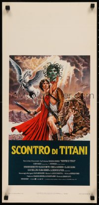 7t0888 CLASH OF THE TITANS Italian locandina 1981 Ray Harryhausen, fantasy art by B. Napoli!