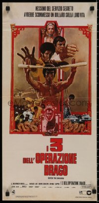 7t0913 ENTER THE DRAGON Italian locandina 1973 Bruce Lee classic, the movie that made him a legend!
