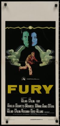 7t0936 FURY Italian locandina 1978 Brian De Palma, Kirk Douglas, terror & suspense, Iaia art!