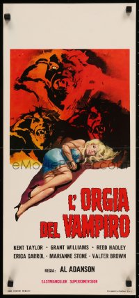 7t0950 GUESS WHAT HAPPENED TO COUNT DRACULA Italian locandina 1973 art of vampires by de Berardinis!