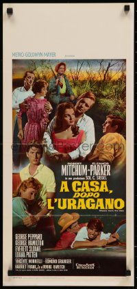 7t0960 HOME FROM THE HILL Italian locandina R1967 Robert Mitchum, Eleanor Parker & George Peppard!