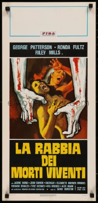 7t0966 I DRINK YOUR BLOOD Italian locandina 1978 wacky different art of crazed Satanist hippies!