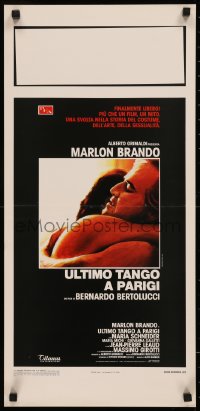 7t0986 LAST TANGO IN PARIS Italian locandina R1980s image of Brando & Schneider, Bertolucci!