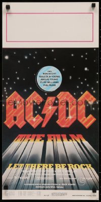 7t0991 LET THERE BE ROCK Italian locandina 1982 AC/DC, Angus Young, Bon Scott, heavy metal!